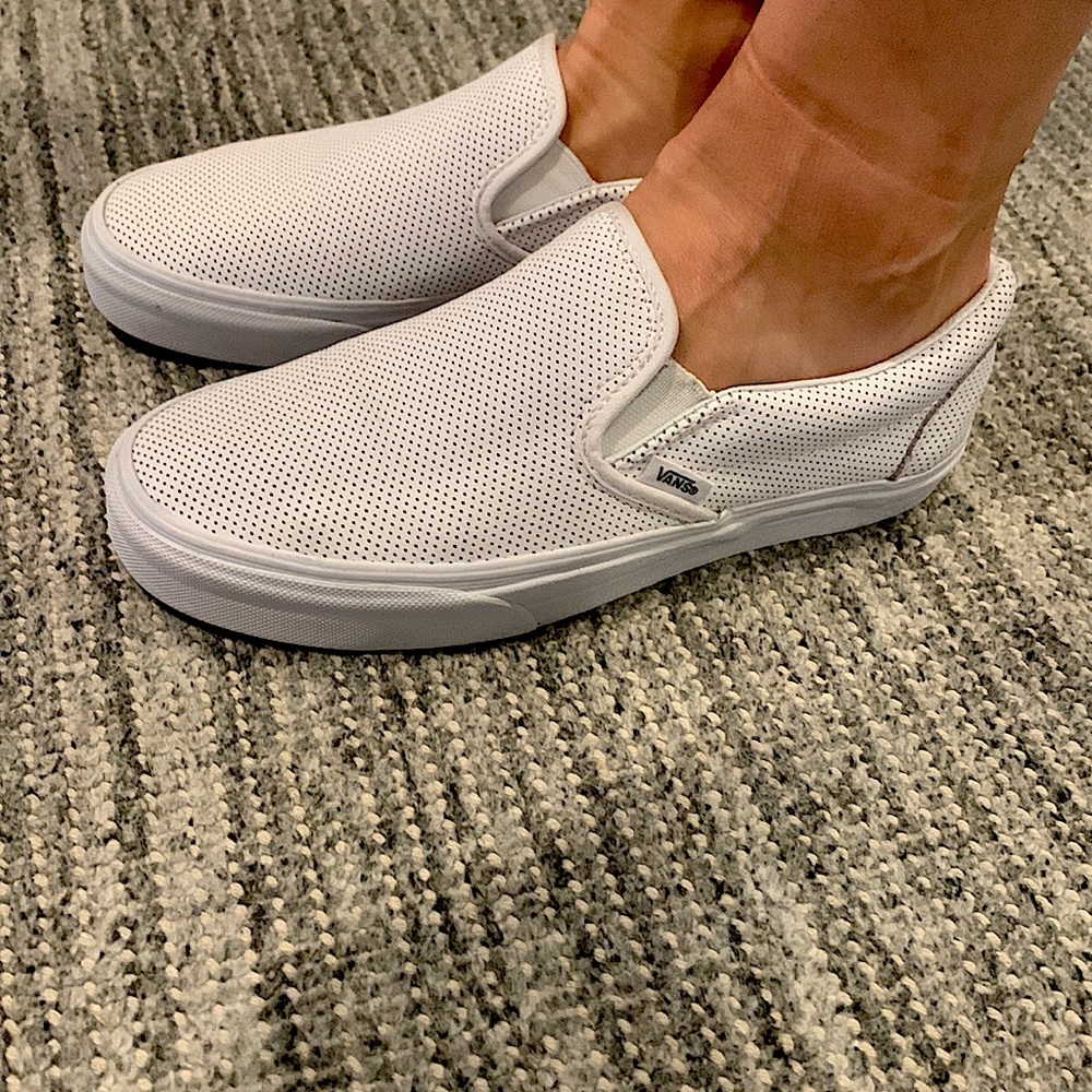 White leather vans